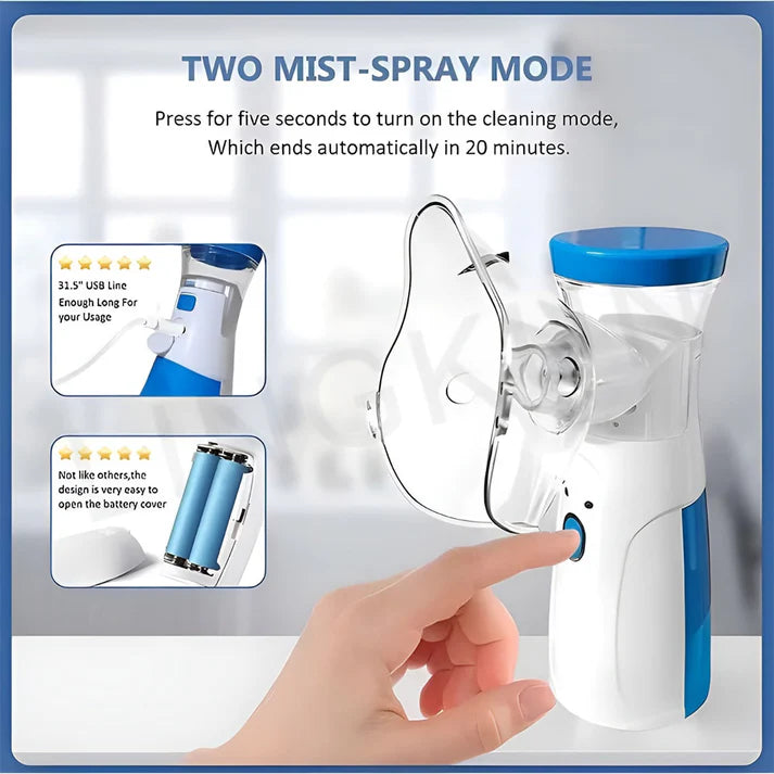 Mesh Portable Nebulizer Machine & Mask for Kids